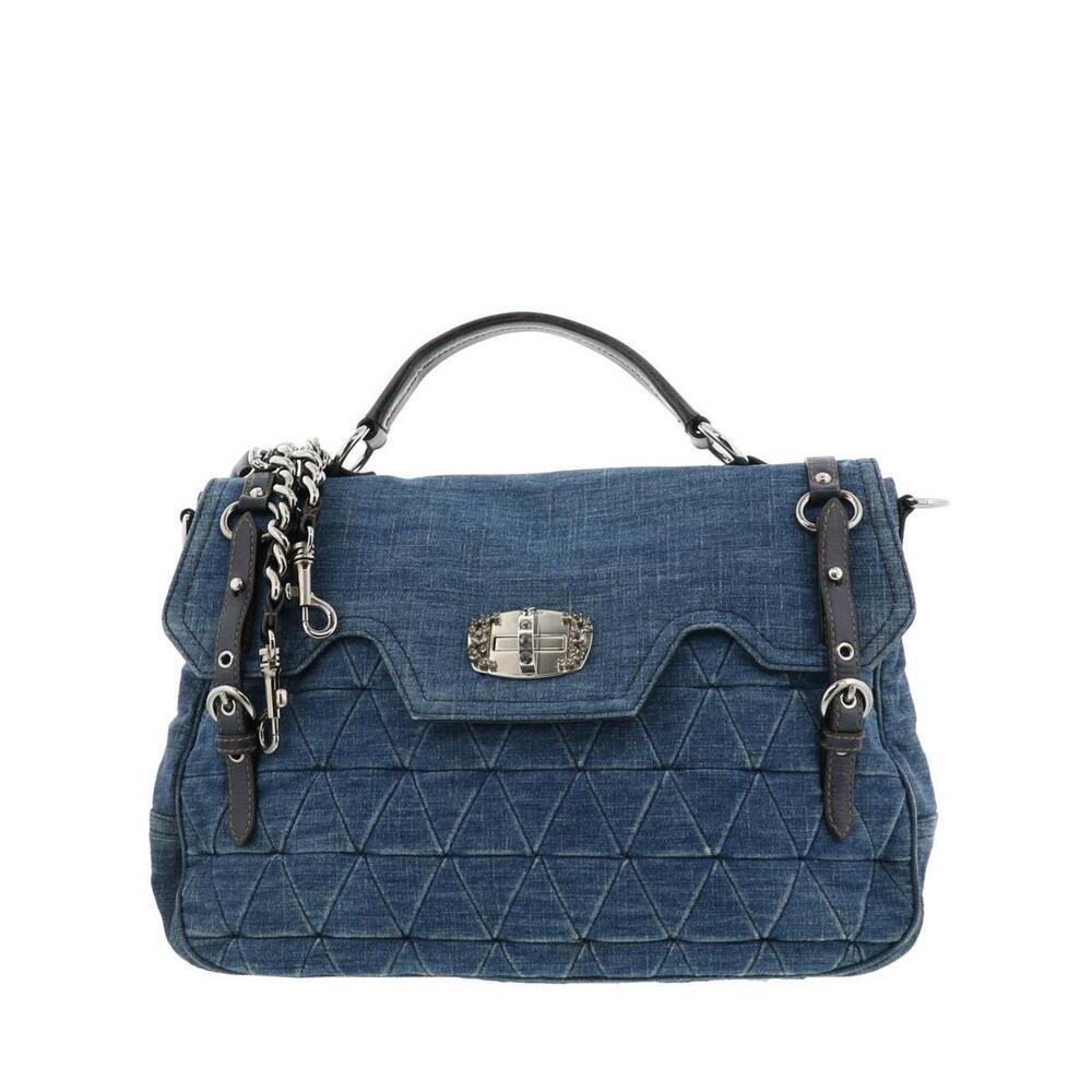 Miu Miu Denim Shoulder Bag Blue Miu Miu TWO WAY